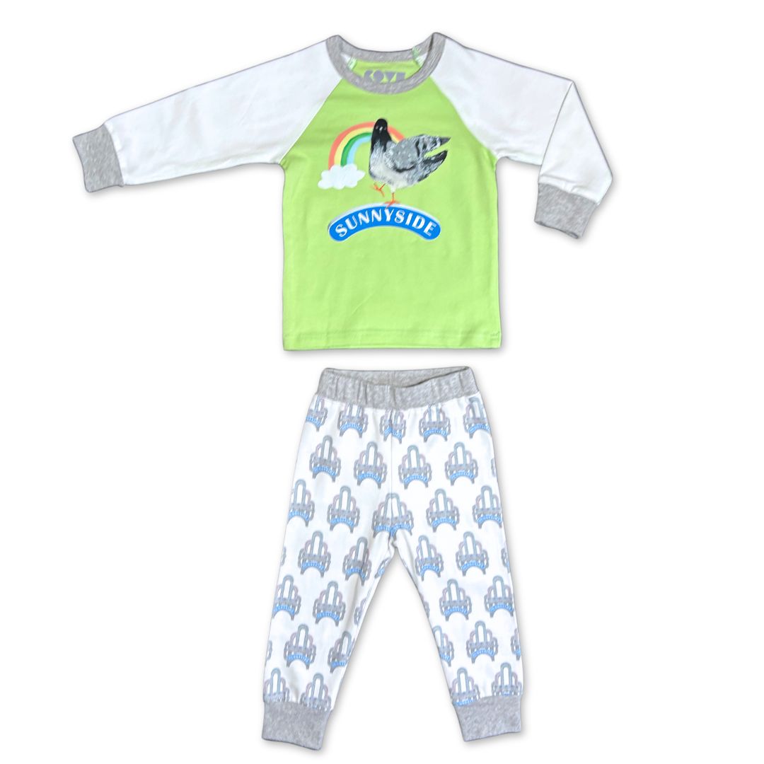 Sunnyside For All 2Pc Pajama Set, Green Apple