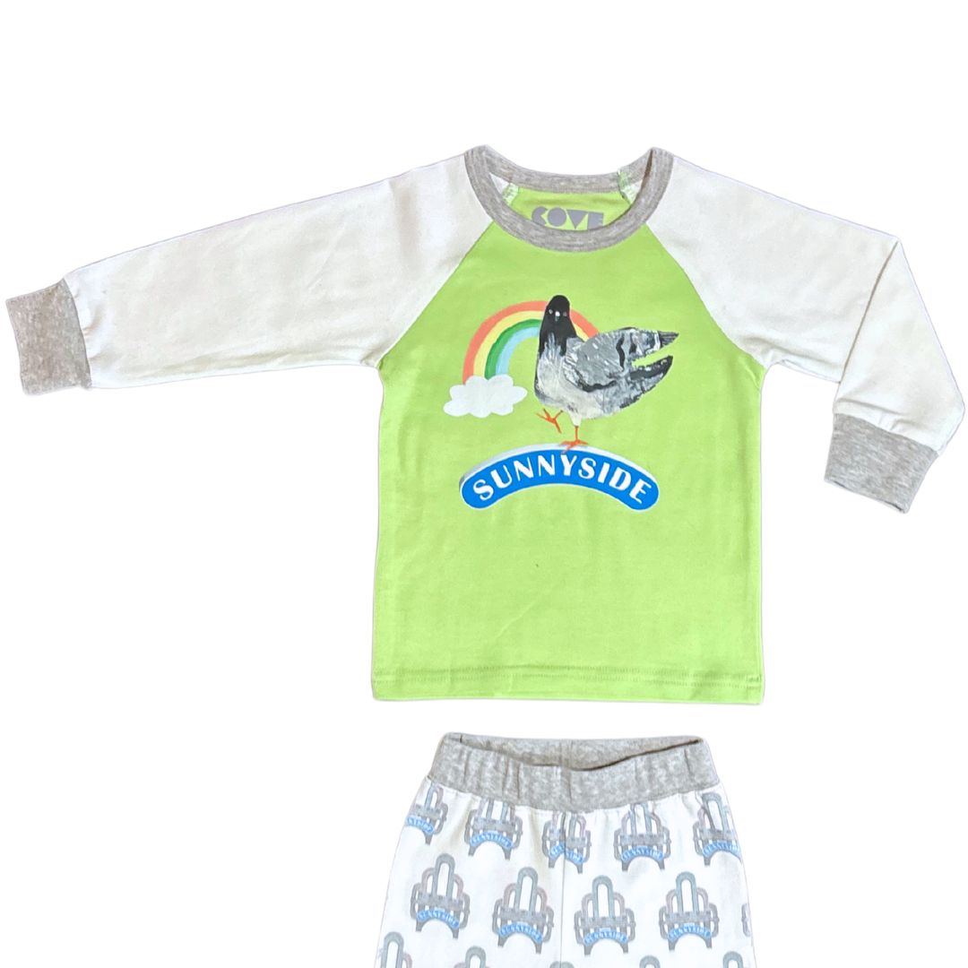Sunnyside For All 2Pc Pajama Set, Green Apple