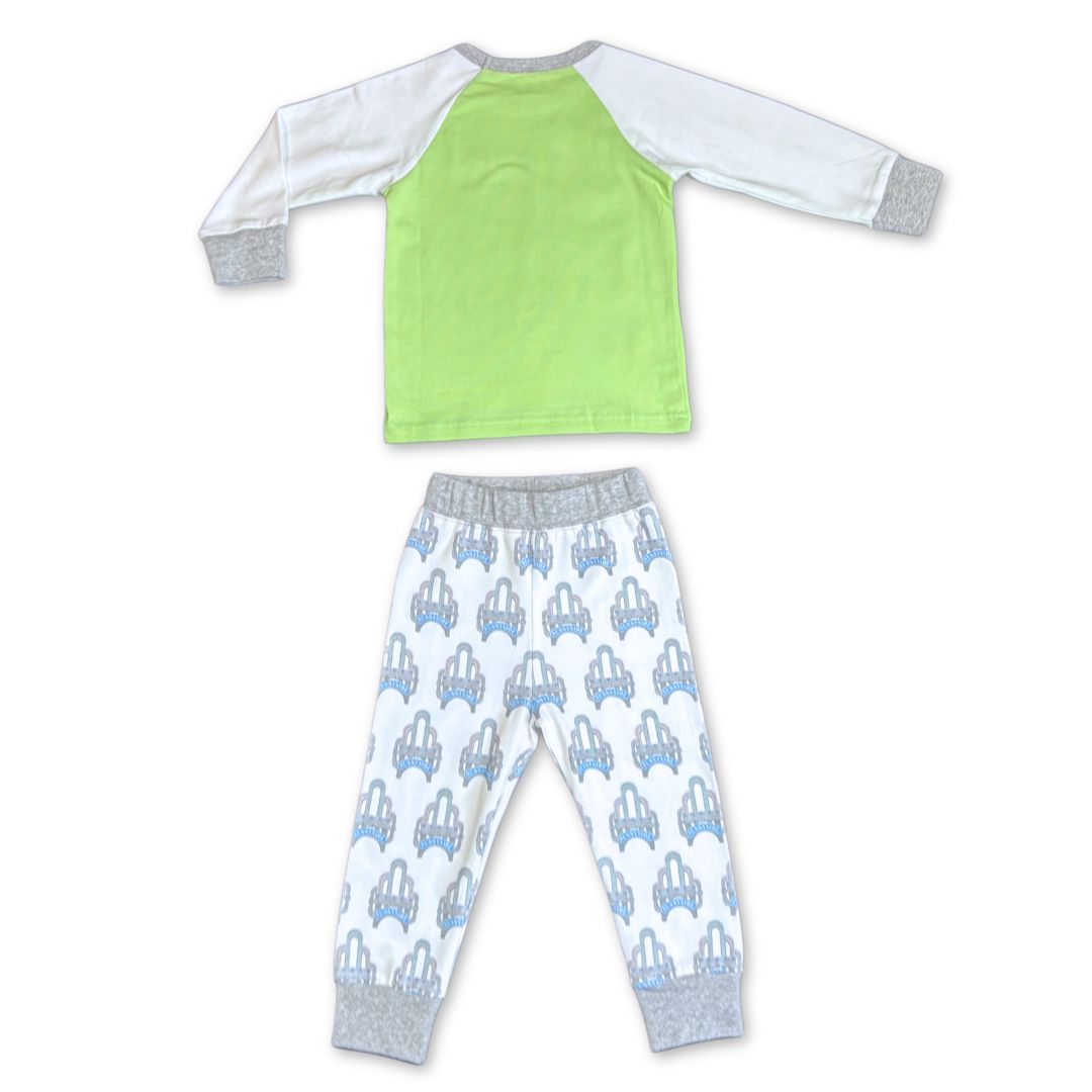 Sunnyside For All 2Pc Pajama Set, Green Apple