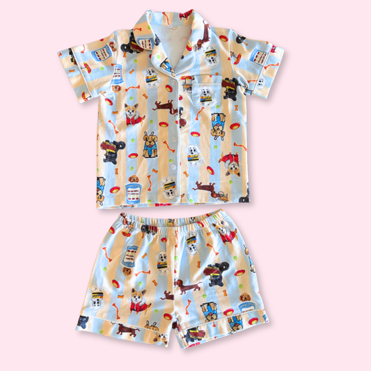 Play Pawty Short Sleeve Button Pajama Set