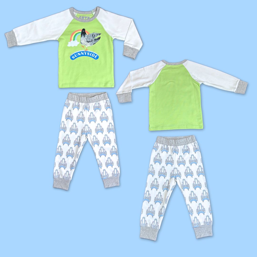 Sunnyside For All 2Pc Pajama Set, Green Apple