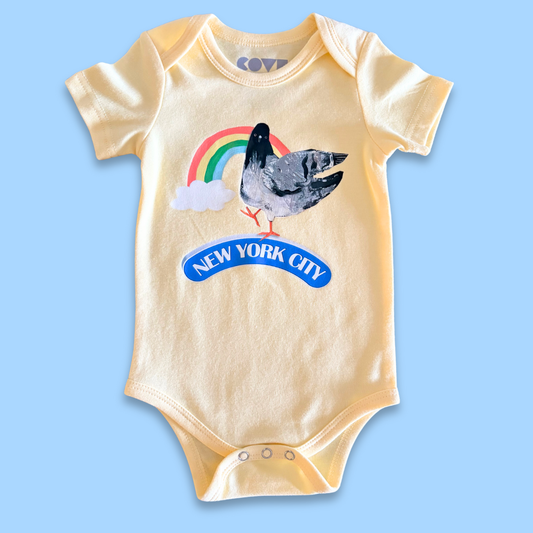 NYC Rainbow Bodysuit- Butter Yellow