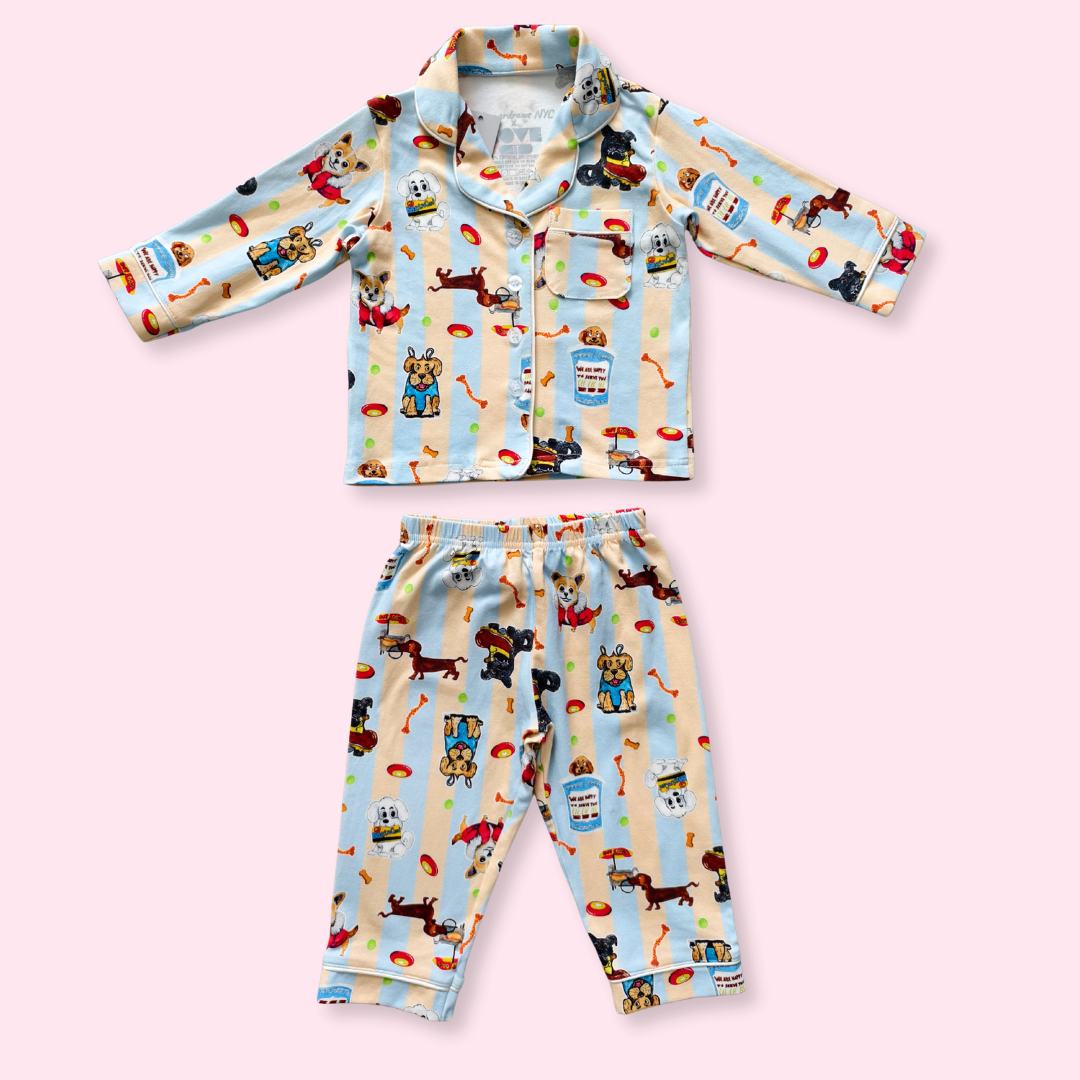 Play Pawty Long Sleeve Button Pajama Set